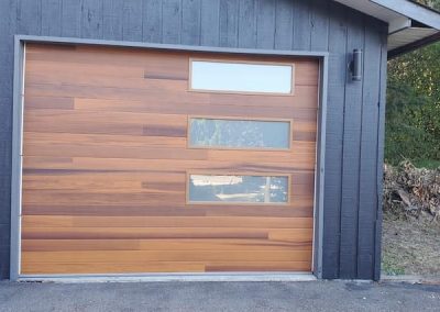 Salmon Arm Doors Wood Look Garage door needs crop